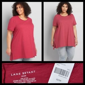 Lane Bryant Short Sleeve Tunic With Raw Edge 22/24